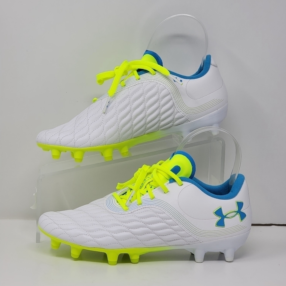 Under Armour Magnetico Pro 3 FG Women Soccer Cleats Size 6 White 3027497-101 New - Picture 2 of 9